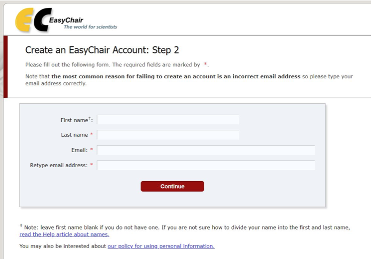 Figure 2: EasyChair submission tutorial